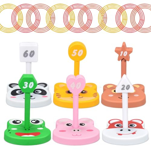 SQAQS 42PCS Bolsa de Frijoles para Juego de Lanzamiento, Juegos Exterior Niños para Fiesta, Fiesta de Jardín al Aire Libre, Juego de Deportes Libre para Niños y Adultos, Cubo de 14 cm, Animales