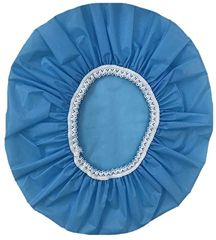 Xuodawer 1Pcs Gorro de Ducha Impermeable para el Hogar, Gorro de NatacióN, Gorro de Ducha EláStico para Hotel, Juego de Cabello (Azul)