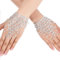 Rhinestone Gloves for Women Sparkle Hand Jewelry Fingerless Gloves Crystal Glitter Short Tassel Bridal Glove for Tea Party Halloween Wedding Prom Evening