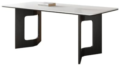 CUISGOR Diner Table Creative Solid Wood Restaurant Dining Table Home Simple Rock Plate Tea Table Workbench Dining Table