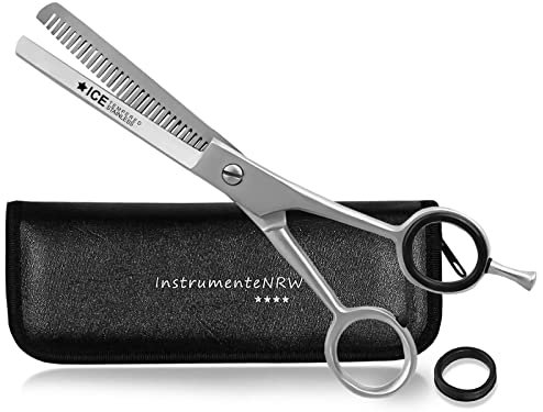 Premium Effilierschere - Modellierschere - Friseurschere - Haarschere - Ausdünnzahnung mit praktischem Aufbewahrungs-Etui (Nr. 6 = 6 Zoll Modellierzahnung 1-seitig)