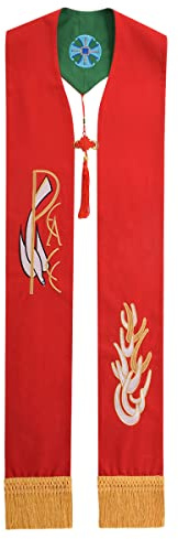 BLESSUME Chiesa Clero Pastore Reversibile stola (Multicolore 1)