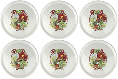 Saturnia Pizzateller mit Dekor 6 Stück, Pizzaofen Ø 31cm