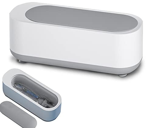 Luckyki Limpiador Ultrasónico Profesional 300ml, Limpiador Ultrasonidos Portátil del hogar, Limpieza por Ultrasonidos, Limpiador Ultrasónico Joyas Gafas Relojes Pendientes Dentaduras Monedas