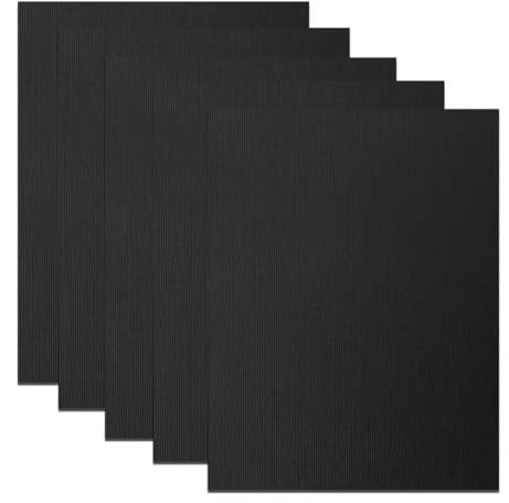 5 Pezzi BBQ Griglia Tappetini 40x34 cm, Stuoie Barbecue Antiaderente Resistente al Calore, Riutilizzabile e Facile da Pulire, per Griglia a Gas Carbone Forno Elettrica
