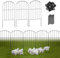 SDLDEER 10 Pcs Decorative Garden Fence, 320CM(L) x 61CM(H) Garden Animal Barrier Outdoor Rustproof Metal Dog Pet, Fences and Borders for Flower Bed Yard Patio