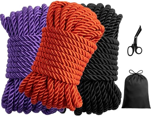 Japanese Rope Kit, Shibari Rope Kit, Bedroom Play for Beginners and Experienced Riggers, Silky Soft Ropes, Perfect for Simple and Complex Knots