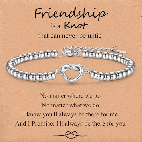 CERSLIMO Friendship Gifts for Women Girls - Knot Best Friend Bracelet BFF Gifts Friendship Bracelets for Best Friend Birthday Chirstmas Graduation Wedding