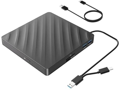 Unità Blu-ray esterna 5 in 1, lettore portatile, masterizzatore CD-DVD USB 3.0 con porta SD/TF, unità ottiche combinate multifunzione