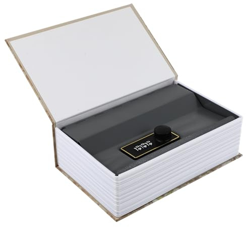 IWOWHERO Caja Fuerte Oculta Para Pequeña Con Compartimento Secreto y Cerradura Diseño Realista y Duradero Para Hogar Oficina y Viajes