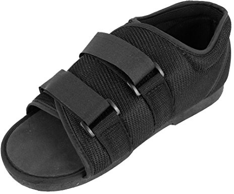 Ubiotex Zapato Post-quirúrgico, Ambidiestro, Cierre de Velcro, Talla 39-41, Color Negro, Profesionales médicos Unisex Adulto, 39