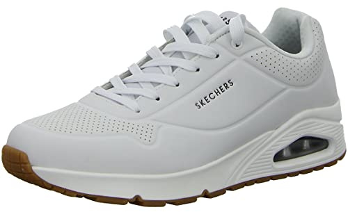 Skechers Uno Stand On Air Baskets Homme, Blanc White Durabuck Trim Wht, 47.5 EU