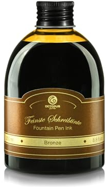 Füllhaltertinte in praktischer Nachfüllflasche,Schreibtinte für Füllhalter,Füllertinte,Kalligraphie Tinte in Bronze 250ml