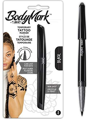BIC BodyMark Stylo de Tatouage Temporaire - Noir
