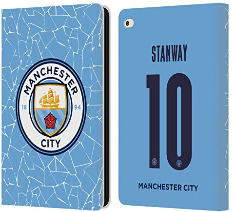 Head Case Designs Offiziell Zugelassen Manchester City Man City FC Georgia Stanway 2020/21 Frauen Home Kit Gruppe 1 Leder Brieftaschen Handyhülle Hülle Huelle kompatibel mit Apple iPad Air 2 (2014)