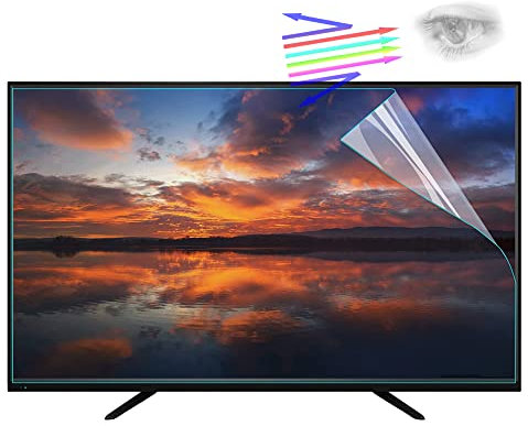 JANEFLY 32-75 Inch Blue Light TV Screen Protector, Matte Monitor Film Anti Glare Filter, Reduces Eye Fatigue, for Samsung Sony Sharp Hisense LG etc / 70in 1538x869mm