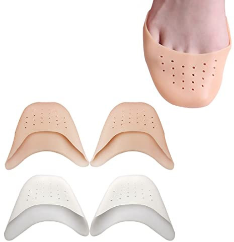 Clyhon 2 Paia Salvapunte in Silicone Gel Salva Punte Avampiede Cuscinetti Metatarsali per Piedi Protettore Copri Dita Salvapunta per Scarpe a Punta Ballet e Danza Classica
