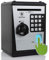 Kids Safe Bank with Fingerprint Password Talking ATM Piggy Bank for Real Money Toy Gift for 6-14 Years Old Boys Girls (Black/Silver)
