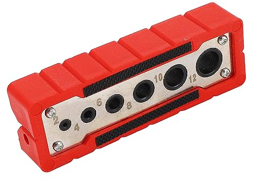 Candeon Bärbar Borrstyrd Jigg, 2 Till 12 Mm 6 Storlekar Hål Borrhålsguide Bärbar Borrstyrd Jigg För Raka Hål För Träbearbetning Räcke Däck Trapp Ledstång