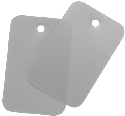 QUARKZMAN tomma vattentäta plastfraktetiketter med öljetter, tomma etiketthängen, ventilmärkning, utomhusmärkning, 2,5 x 4 cm/0,98 x 1,57 tum, förpackning med 200 stycken, grå