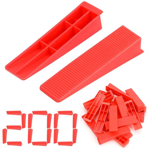 Satisby Cales Nivellement Carrelage 200PCS, 86 x 22 mm, Renforcées et Réutilisables Cales de Nivellement de Carrelage Uniquement