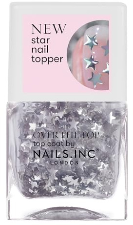 Nails Inc - SHOWSTOPPING IN SPITALFIELDS Star Confetti Topper Nagellack - Glitzernder Stern-Konfetti Top Coat - Für Auffällige Nail Art - Tierversuchsfrei & Einfach Anzuwenden - Perfekte Maniküre