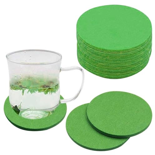 Paquete De 12 Posavasos De Fieltro, Posavasos Aislados, Posavasos Antideslizantes, Manteles Individuales, Posavasos Redondos, Posavasos Reutilizables, Suministros De Cocina