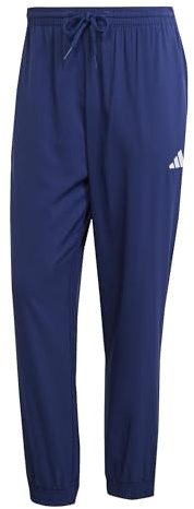 Adidas Herren Essentials SMALL Logo Stanford Pant Elasticated, Dark Blue/White, M