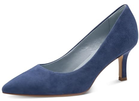 Tamaris Damen Klassische Pumps, Frauen Pumps,TOUCHit-Fußbett,klassisch,modern,Nieten,Schleifen,Strass-Steine,schwarz,braun,Rose,Blue,38 EU