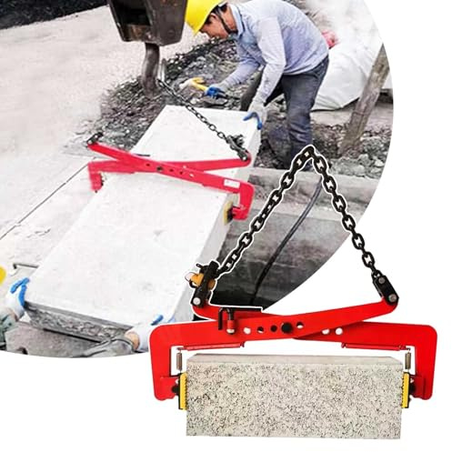 Abrazadera de elevación de piedra resistente, elevador de tijera ajustable para bloques de hormigón y losas de granito, herramienta de transporte eficiente para construcción y mampostería