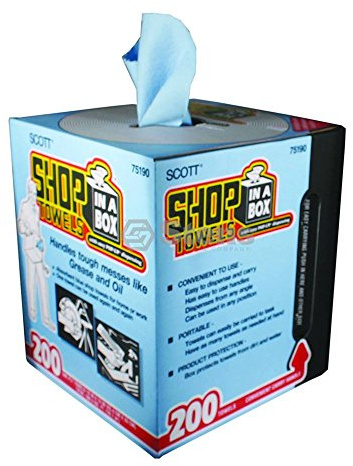 Kimberly-Clark 75190 Scott Shop Towels, 10 x 12, Blue (1 Box of 200)