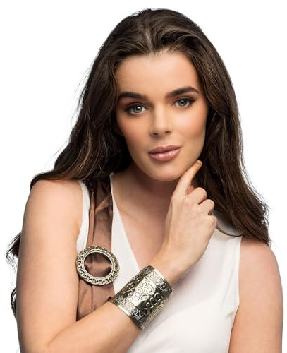 Boland 64488 - Armband Göttin, Armkette, Modeschmuck, Armschmuck, Schmuckstück, Ägypten, Rom, Cleopatra, Zigeunerin, Kostüm, Karneval, Mottoparty