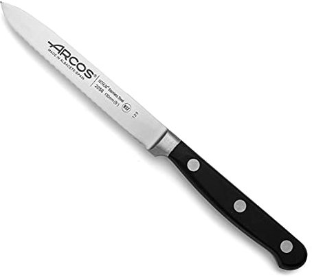 Arcos Opera - Coltello Pomodoro - Nitrum Acciaio Inox 130 mm - Manico Pom Colore Nero