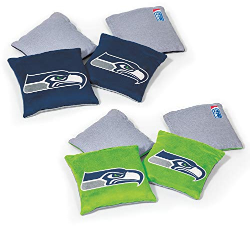 Wild Sports NFL Seattle Seahawks 8pk Dual Sided Bean Bags, Team Color