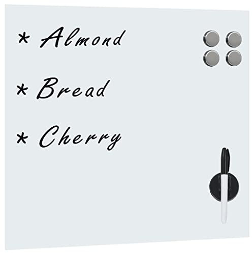 Tidyard Tableau Noir magnétique Mural Verre 50x50 cm Style B