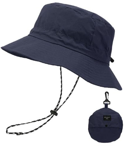 FYting Sonnenhut Damen,Sommerhut Damen,Fischerhüte Faltbar,Regenfest | Sonnenschutz | Schnelltrocknend | Atmungsaktiver, Für Strand,Schwimmbad,Park,Camping,Picknick,Wandern,Reisen (Marineblau)
