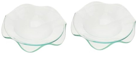 Healvian 4stücke Glasplatte Für Aromatherapie Ersatzschale Für Wachswärmer Hitzebeständig Dekorativ Leicht Zu Reinigen Passend Für Duftöle Und Ätherische Öle