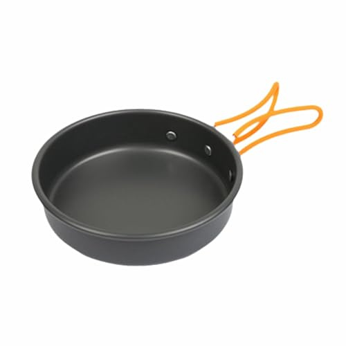 Homeily Camping Frying Pan – 12 Inch Aluminum Alloy Non-Stick Frying Pan with Folding Handles – Portable Cooking Pan with Mesh Bag for Outdoor Camping, Picnic & Hiking