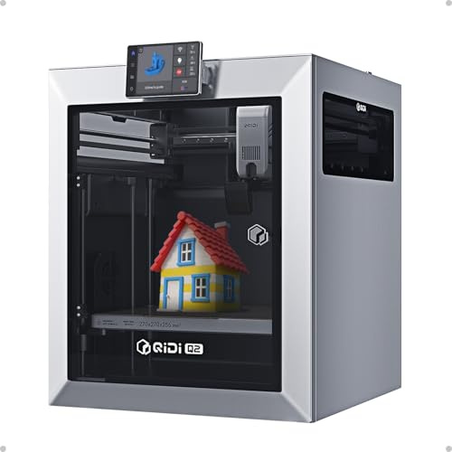 QIDI Q2 3D Printer, FDM 3D Printer with 370°C Hotend, 65°C Active Chamber Heating, 600mm/s High Speed, 3-in-1 Air Filtration, AI Camera, Auto Calibration & Leveling, Build Volume 270x270x256mm