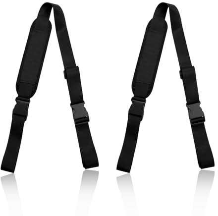 DEANKEJI Tragegurt Laufrad, 2 Stück Surfbrett Tragegurt, Verstellbar Laufrad Schultergurt, rutschfest Schwarz Fahrräder Tragengurt, für Skateboards, Hoverboards, Strandstühle