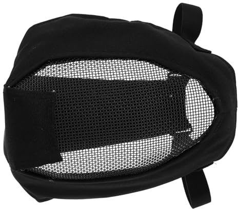 MAGICLULU Casque D'extérieur en Acier Noir Visière de Protection Respirante, Tenue Escrime Garçon et Filles pour Paintball et Chasse, Portable et Résistante à L'usure