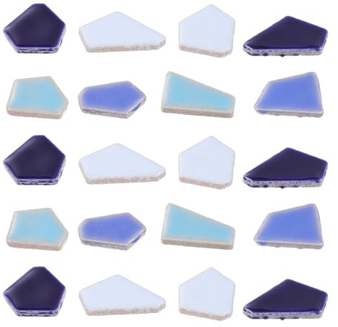 PRETYZOOM Piedras de Cerámica Esmaltadas Pequeñas Surtidas 200 G para Bricolaje, Azulejos Irregulares para Manualidades y Decoración del Hogar, Piezas Libres para Mosaicos y Revestimientos