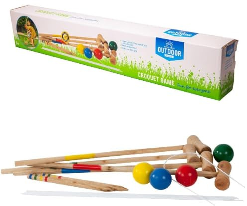 Outdoor Play juego de croquet FSC madera con bolsa de transporte para diversión al aire libre