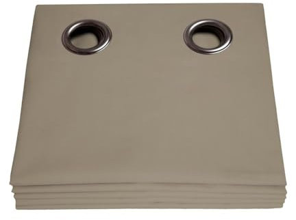 Moondream LumenControl™ Verdunkelungsvorhang | Licht+Sonnenschutz | 100% Lichtschutz | EU Herstellung | Ösen | Beige MC637 | 135B x 260H cm