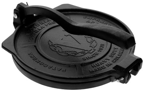 Victoria Pressa per Tortillas Messicane in Ghisa HD 20 cm, Pataconera Colombiana Professionale, Roti Maker per Tacos, Arepas, Quesadillas, Empanadas, Patacones