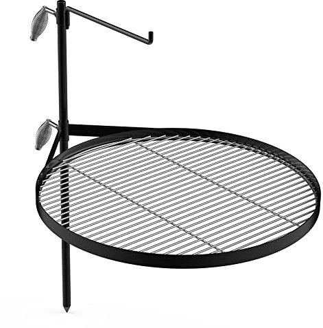 Stanbroil Grille de barbecue pour feu de camp – Support de cuisson pivotant en acier inoxydable, grille de barbecue, grille de barbecue portable pour feu de camp en plein air pour la cuisine en plein