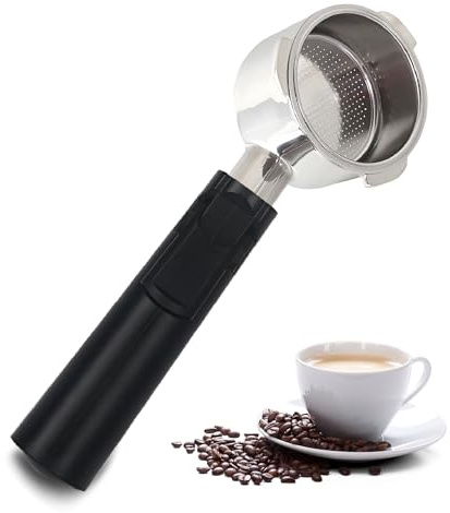 Gevi 51mm Bottomless Portafilter - 3 Ears Cafe Barista Fits Yabano, Includes Portafilter Filter Basket