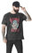 Men's T-Shirt 100% Cotton, Men's Kart T-Shirt, Round Neck & Regular Fit L, Charcoal Grey / Pink, L