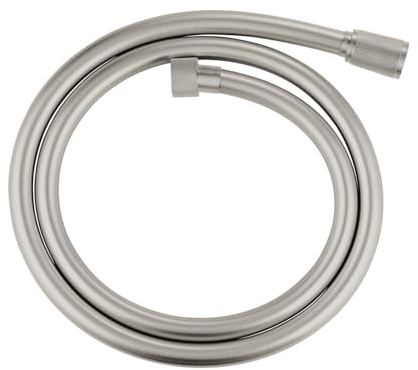 GROHE Silverflex flexible de douche Anti-torsion, tuyau 1.25m, connexion universelle G 1/2, Supersteel, 28362DC1