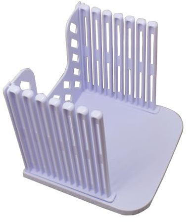Odoukey Rebanadoras de pan para pan casero Guía de rebanadora de tostadas ajustable Rebanadora de manual de plástico Herramientas plegables para hornear de cocina Blanco